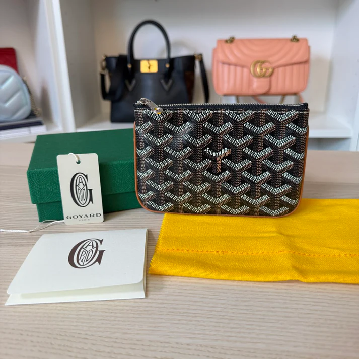 Goyard Goyardine Mini Senat Pochette Black and Tan