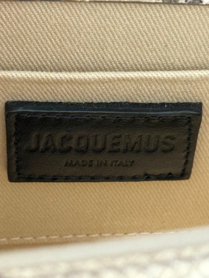 Jacquemus Goatskin Python Embossed Le Chiquito Moyen Beige - Image 11