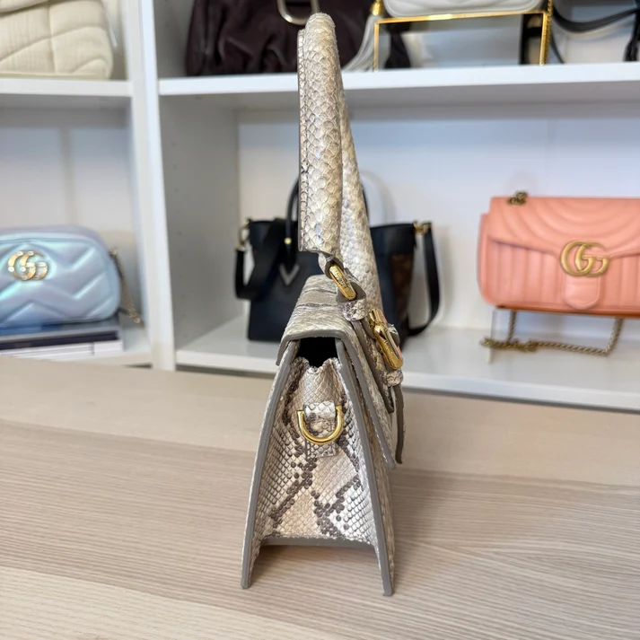 Jacquemus Goatskin Python Embossed Le Chiquito Moyen Beige - Image 4