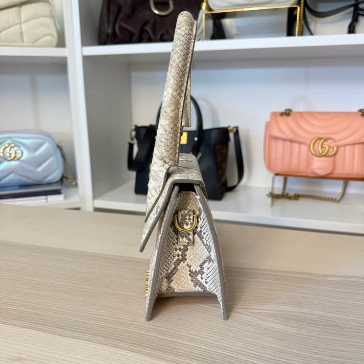 Jacquemus Goatskin Python Embossed Le Chiquito Moyen Beige - Image 5